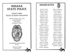 A list of the new Indiana State Police Officers.  (Photo provided)