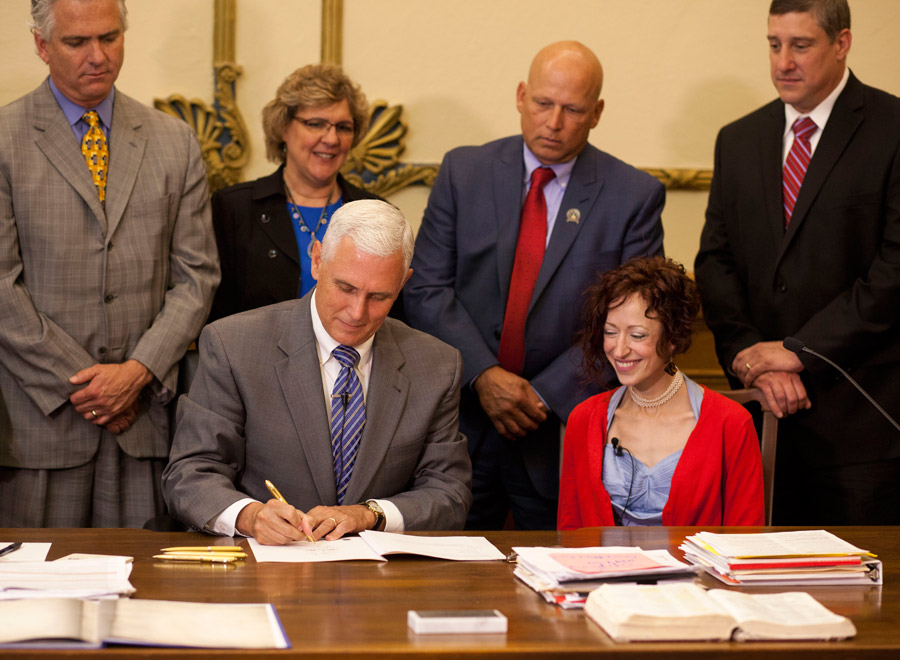 Gov Pence Ceremonially Signs ‘jenny S Law