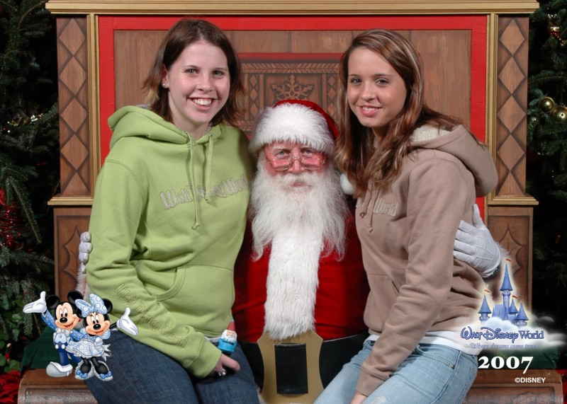 The last picture the Heine sisters took together with Santa was in 2007 at Disney world. Maddy Heine Wong is on the left, and Maggie Heine is on the right. Maddy was 20 and Maggie was 17. "We went there that Christmas because my husband had died in September of that year, and we wanted a special Christmas," wrote Stephanie.