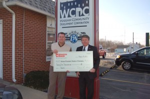 check presentation to Warsaw Kosciusko Chamber