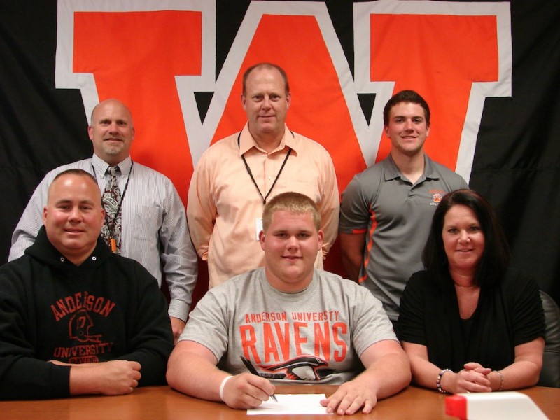 Warsaw standout lineman Cameron Shepherd will continue his football career at Anderson University (Photo provided)