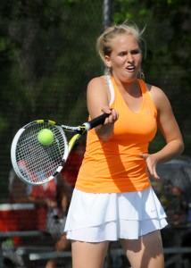 Warsaw's Olivia Wallin and partner Marley Smith finished sixth in the one doubles brackets.