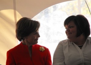 Former First Lady Laura Bush and Shareese Hollar