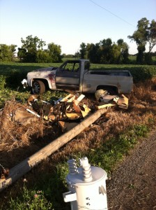 A Cromwell man is in critical condition following a Friday night accident near Syracuse. (Photo provided by Kosciusko County Sheriff's Department)