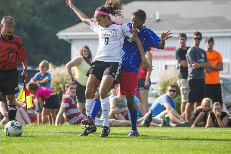 The Grace College women's soccer team will play host to Haiti Saturday at 4 p.m. at Miller Field (Photo provided by Grace College Sports Information Department)