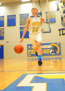 Kylie Mason and the Triton Trojans hope to get out and running this girls basketball season. (Photo by Mike Deak)