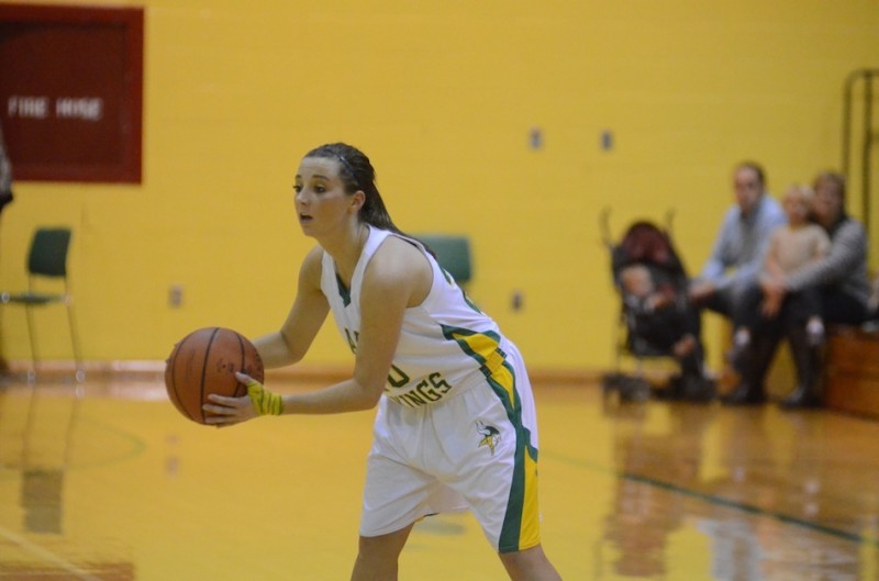 Tippecanoe Valley senior Cara Hoffman, shown earlier this season, led the Vikings to a big 70-51 win over Whitko Saturday night.