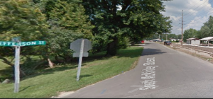 Looking north on McKinley Street at Jefferson Street, Warsaw. (Photo from Google)