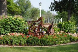 A love of art and goes hand in hand with beautiful flowers as evidenced in the Michael and Rebecca Kubacki garden on Syracuse Lake. This garden features sculptures of musicians as well as unique Frank Lloyd Wright sculptures. See it and three other lake front gardens during the Syracuse-Wawasee Garden Walk, 10 a.m.-3 p.m. Saturday, June 28.