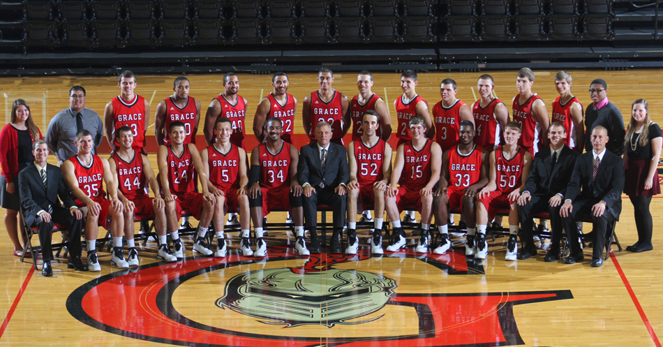 The 2014-15 Grace College men's basketball team. (Photo provided by the Grace College Sports Information Department)