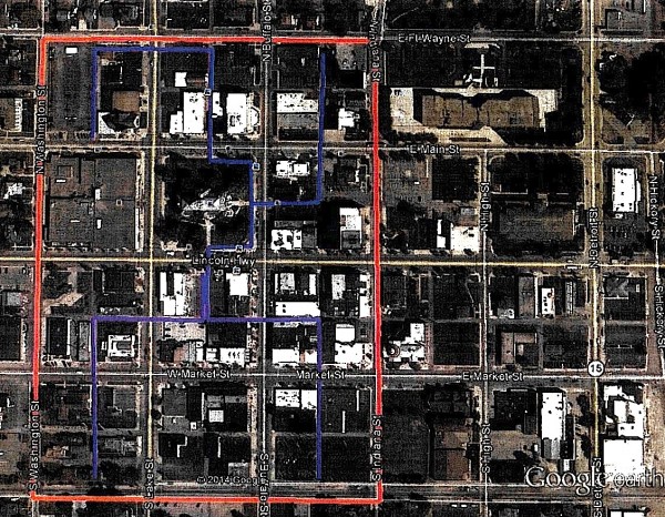 Downtown Warsaw Fiber Build Map