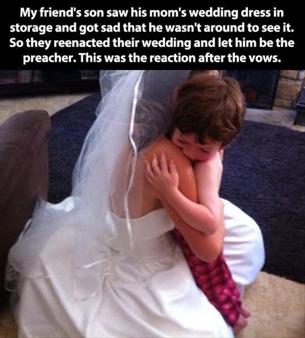 reenact wedding for son