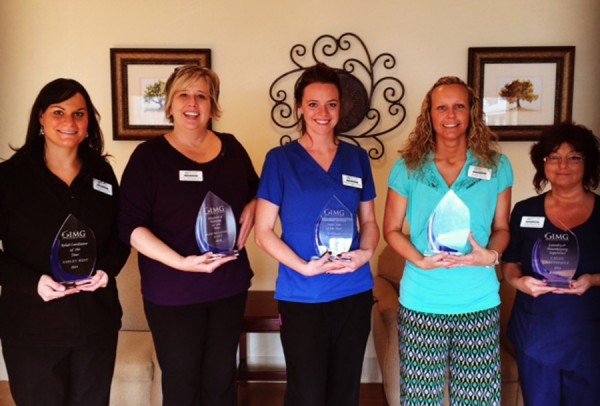 L to R: Ashley RUst, Shari Bellinger, Kathleen McClintock, Amber Barrett and Kathy Raypholtz