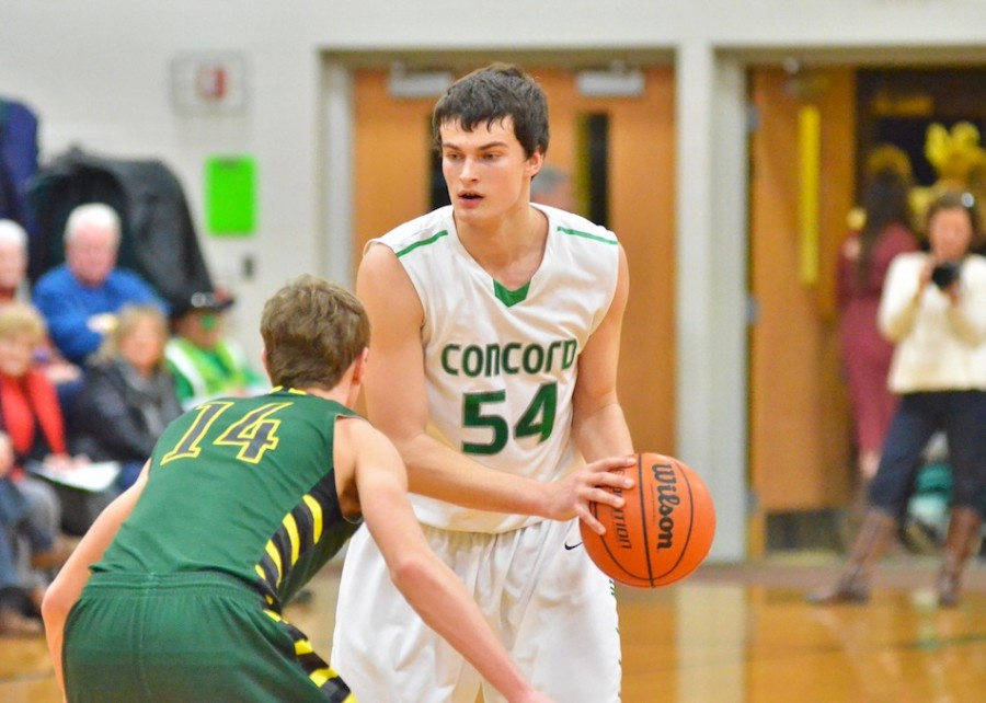 Concord's Filip Serwatka led all players with 29 points, 14 rebounds and one block in his team's 65-51 victory over Wawasee. (Photos by Nick Goralczyk)