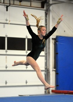 Wawasee's Reagan Atwood performs on the floor.