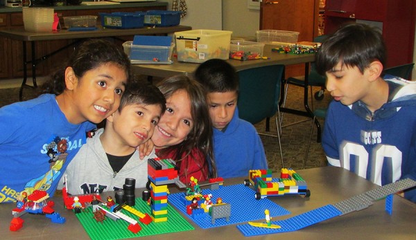 Alex Tienda, Marcos Jackson, Chris Pedroza, Yoni Herarra, and Adam Jackson all enjoy LEGO Crew on Saturday, March 14.