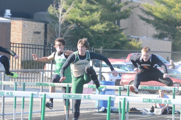 Wawasee star Clayton Cook won the 110 hurdles Thursday night.