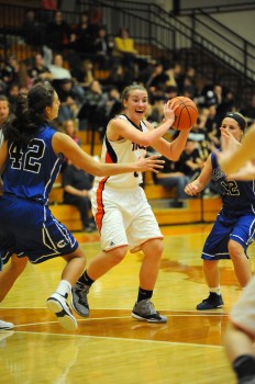 Erin Clemens was one of seven Warsaw Community High School basketball players chosen as Honorable Mention Academic All-State by the IBCA. (File photo by Mike Deak)