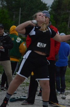 Emily Bailey placed fourth in the shot put for the Tigers.