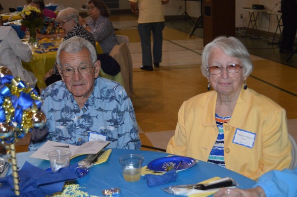 Syracuse High School class of 1948 alum Willodean Yoder attended the annual banquet with her husband, Enos.