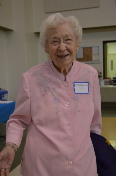 The oldest alumni in attendance at the 106th annual Syracuse High School reunion was Priscilla Rhode, class of 1938.