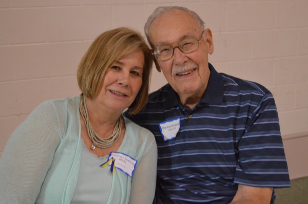 Father and daughter attended milestone anniversaries of their graduations from Syracuse High School during the annual alumni banquet. Rosemary (Bushong) Bilicki was celebrating  her 50th reunion while father George Bushong was commemorating his 75th.