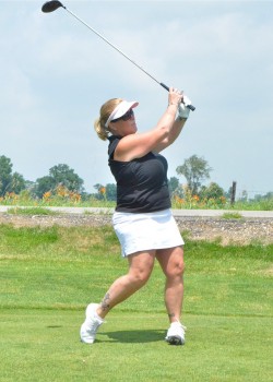 Tammy Tranter golf in the 2014 Wawasee Warrior Open. (File photo by Nick Goralczyk)