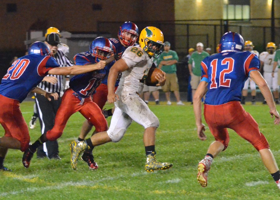 Garrett Bell of Tippecanoe Valley rambles for a gain versus Whitko last Friday night. The Vikings host Manchester and Whitko plays at Southwood in conference contests this Friday (File photo by Nick Goralczyk)