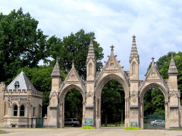 Entrance to Crown Hill Cemetery, Indianapolis