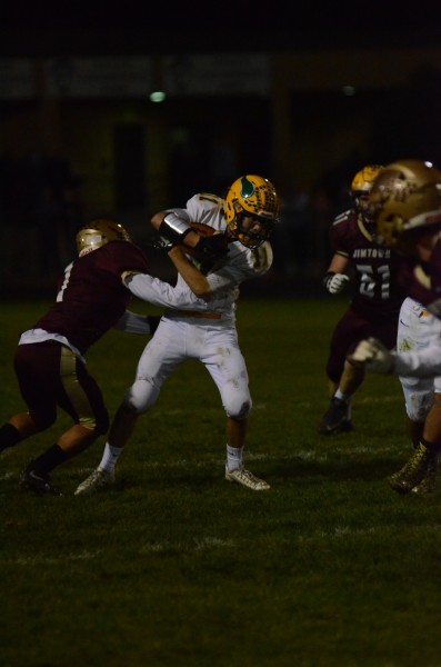 Brandon Webster looks for room for Valley versus Jimtown Friday night.