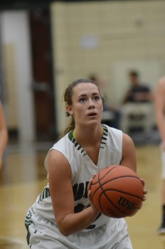 Aubrey Schmaltz eyes a free throw attempt.