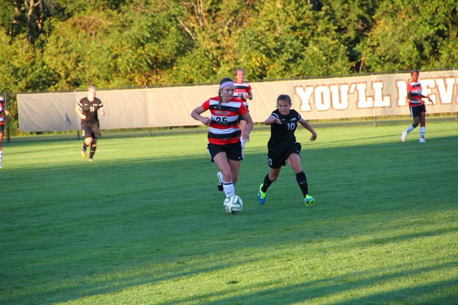 Meredith Hollar, who starred at WCHS, is a force on the pitch for the Lancers.