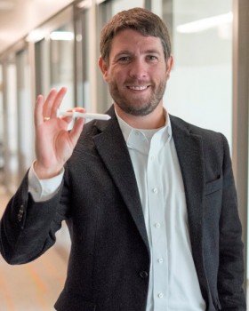 Kyle Hultgren, founder of Imagine Medical Device Inc., is commercializing a Purdue University-designed syringe for concentrated dosages of insulin. The design has a 200 percent larger diameter than traditional syringes and a larger surface area for printing dose markers. 