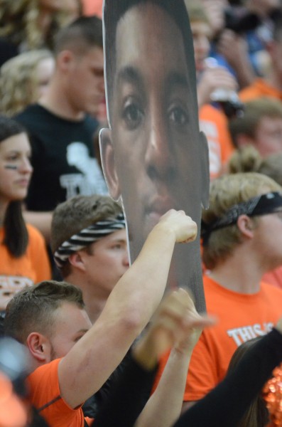 Paul Marandet was a crowd favorite among the Warsaw student section Friday night.