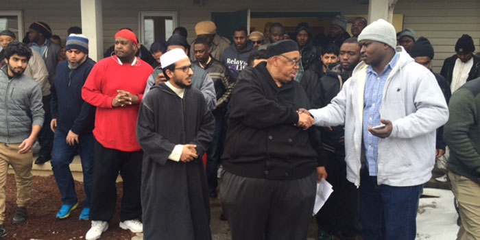 Members of the Islamic Community of Greater FW gathered on Friday, March 4, 2016 to announce a reward in a triple homicide.