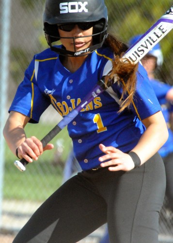 Triton's Taytum Hargrave lets a pitch out of the zone go by.