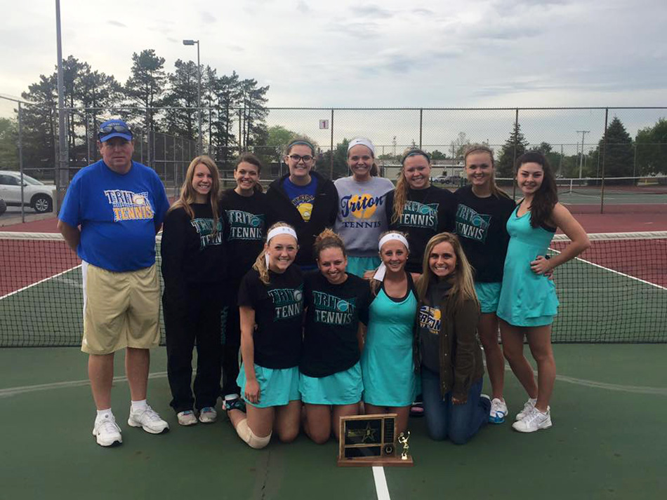 Triton's girls tennis team claimed the inaugural Hoosier North Athletic Conference title Thursday. (Photo provided by Triton Athletics)