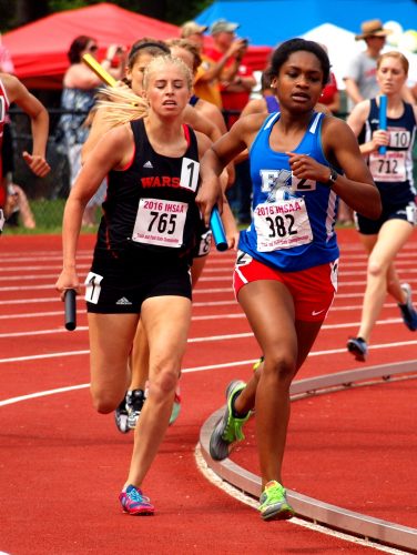 Brooke Rhodes helped her 4 X 800 relay team place ninth.