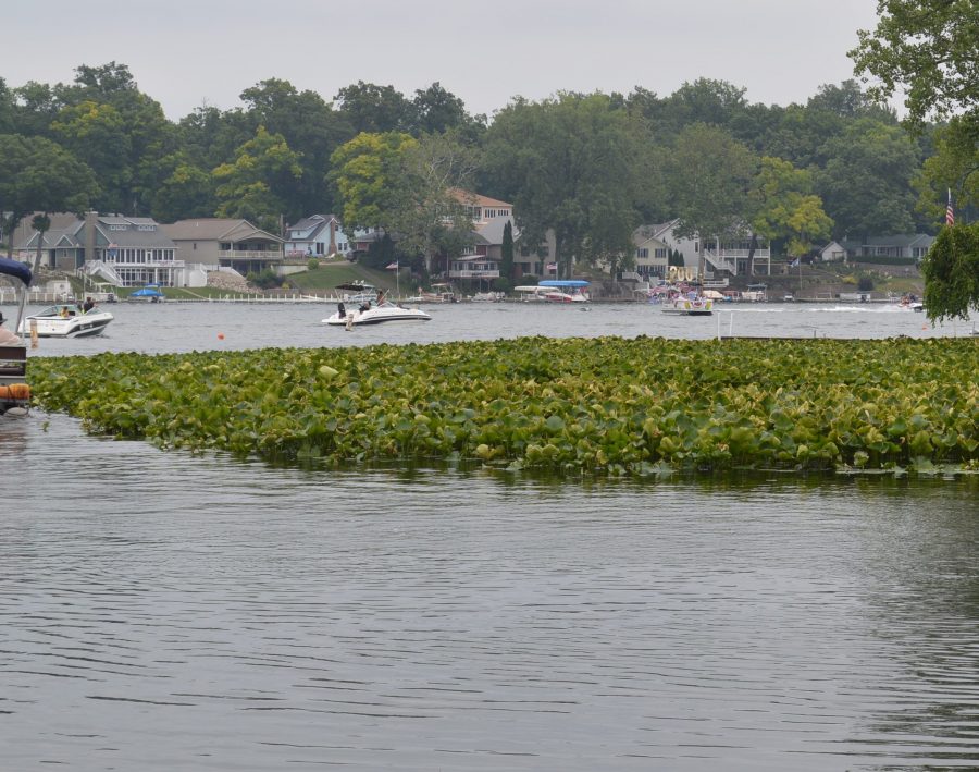 The boat with the number 200 was one of the participants in the Dewart Lake Flotilla.