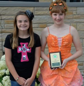 Wearable art participants were Allison Heinrich and Analiese Helms, level D champion. (Photo by Jerry Goshert)