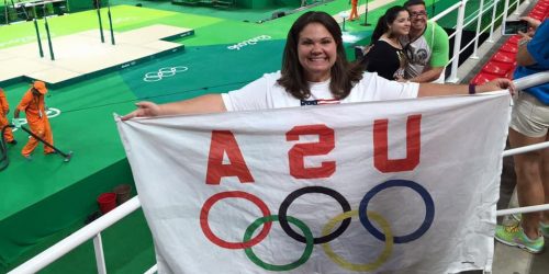 Photo of Kelly Day in Rio for the olympics. (Allison Coffin| Ball State at the Games)