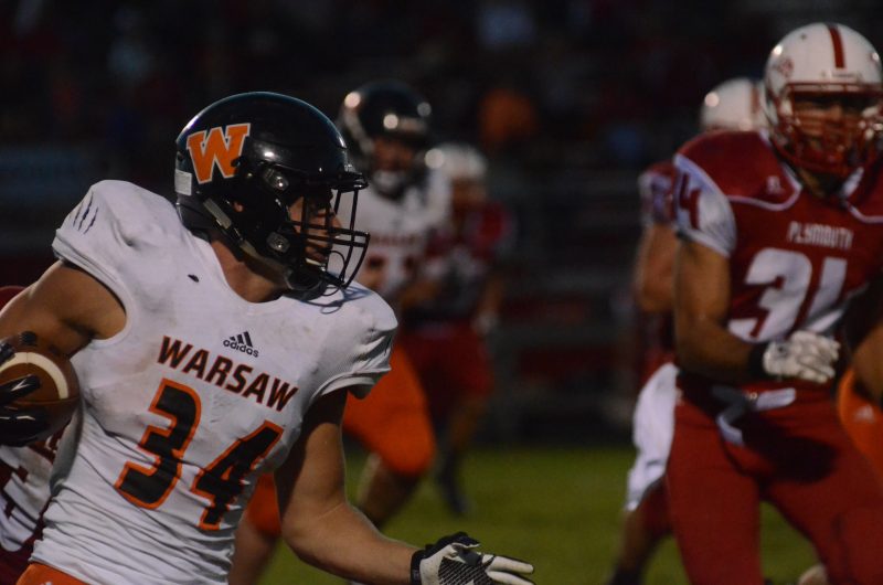 Will McGarvey is the top rusher for Warsaw this season. The Tigers, who are second in the NLC standings, have a huge league game at undefeated NorthWood on Friday night.