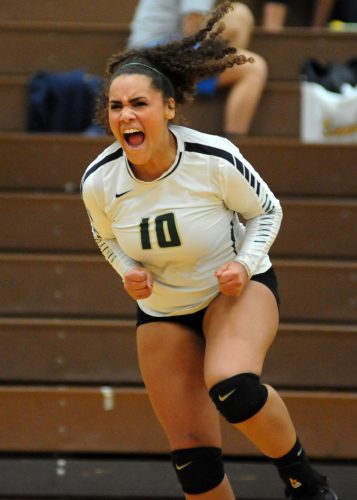 Wawasee's Seaquinn is geeked after scoring a point on NorthWood.