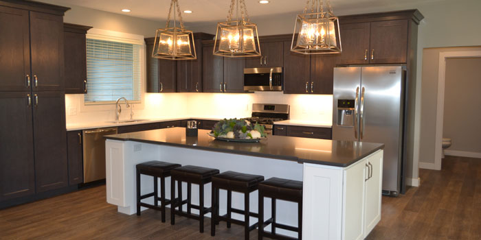 The kitchen area of the Raymer's new house.