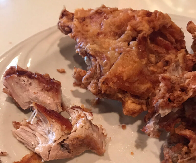 undercooked fried chicken
